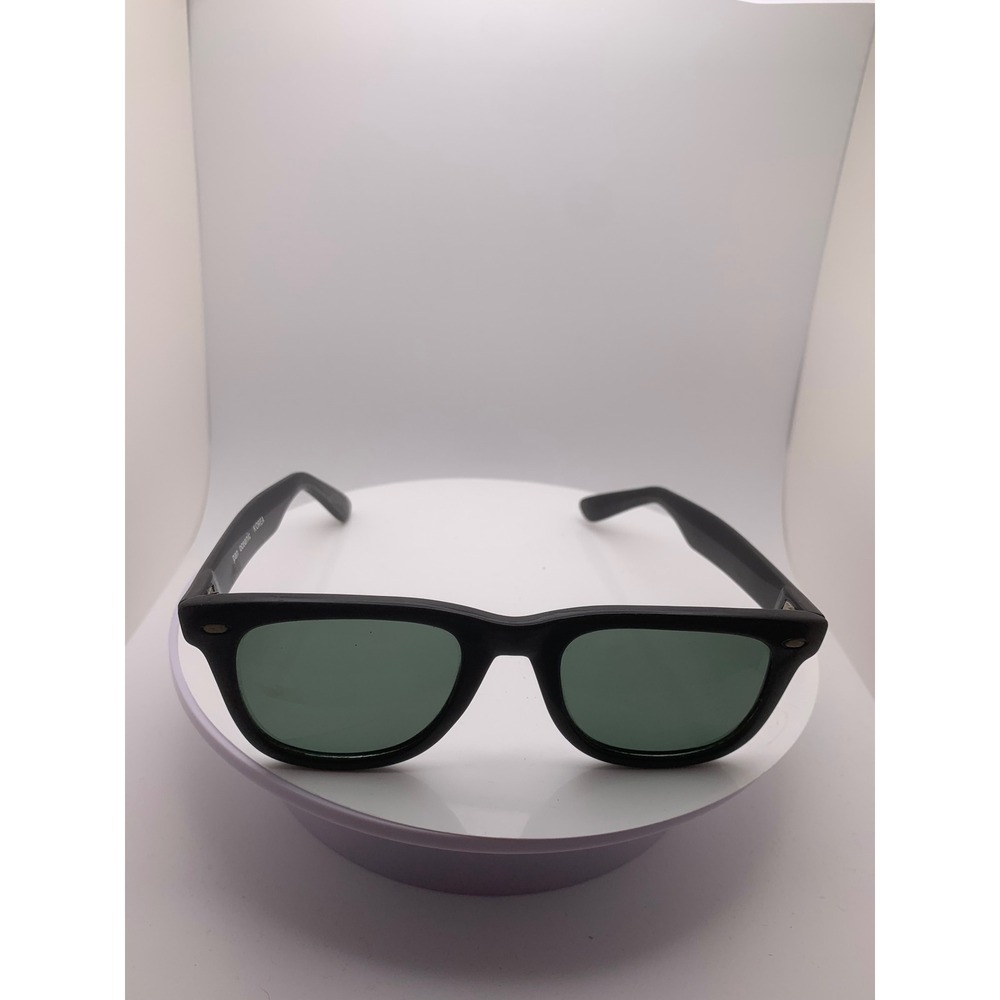 Pan Oceanic Matte Black Wayfarer Sunglasses Green Lens Unisex Korea